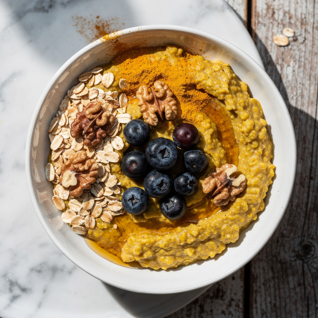 Golden Turmeric Oat Porridge