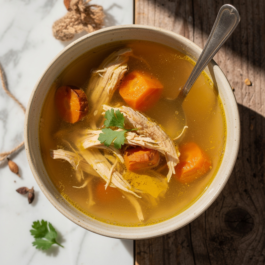 Bone Broth Turmeric Chicken Soup