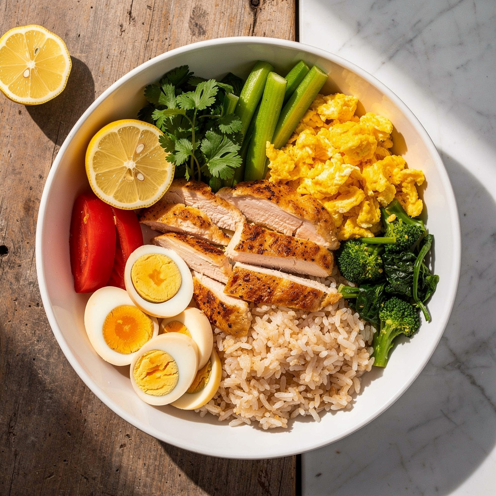 Lemon Chicken Breakfast Rice Bowl