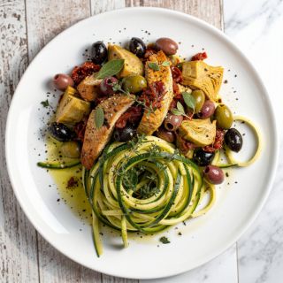 Whole30 Greek Chicken Zucchini Noodles