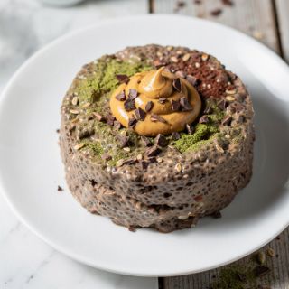 Chocolate-Matcha Chia Pudding
