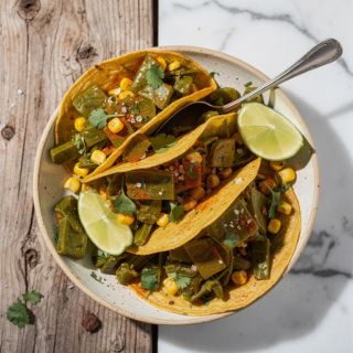 Nopales Breakfast Tacos (Cactus)