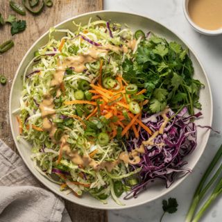 Creamy Coleslaw with Tahini Dijon Dressing