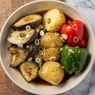 Di San Xian (Eggplant, Potato & Bell Pepper Stir-Fry)