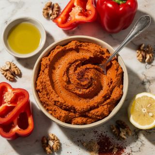 Muhammara (Roasted Red Pepper Walnut Spread)