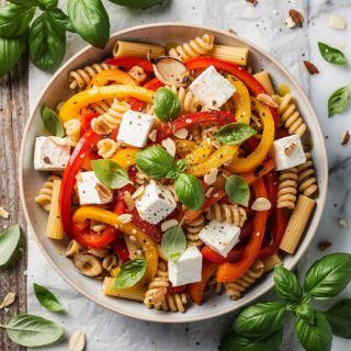 Refreshing Roasted Bell Pepper Pasta Salad