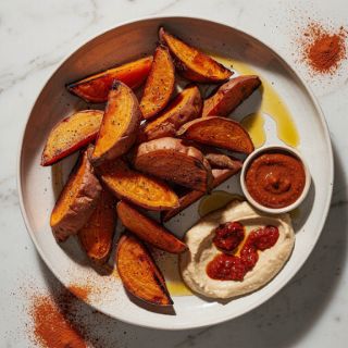 Sweet Spicy Miso Roasted Sweet Potatoes