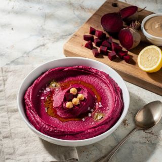 Vibrant Roasted Beetroot Hummus