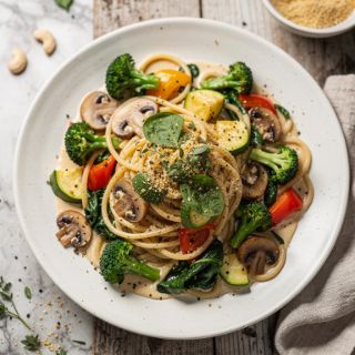 White Sauce Veggie Pasta