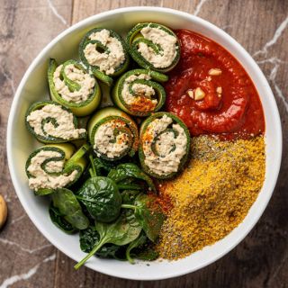 Zucchini Rolls with Vegan Ricotta Cheese