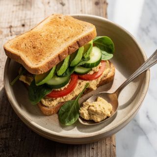 Loaded Avocado & Hummus Veggie Sandwich