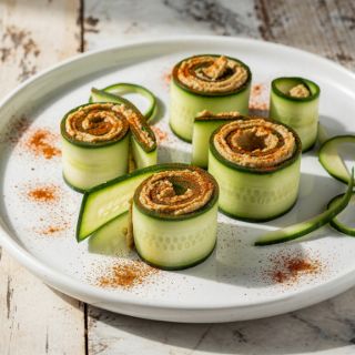 Cucumber-Hummus Rolls