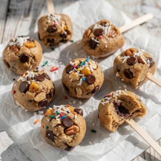 Healthy Cookie Dough Pops (gluten-free!)