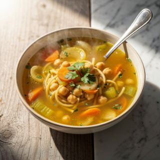 Chickpea Noodle Soup (gluten-free!)