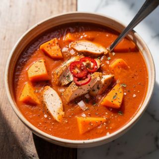 Mexican Sweet Potato Chicken Soup