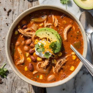 Slow Cooker Chicken Enchilada Soup