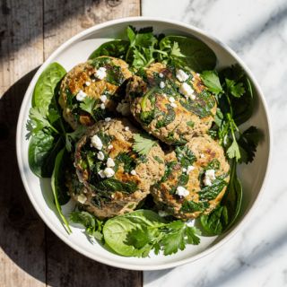 Spinach and Feta Turkey Burgers