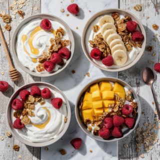 Greek Yogurt Bowls (4 Ways)