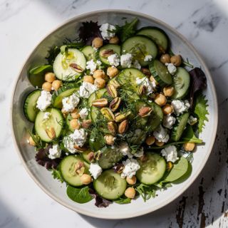 Cucumber Feta Chickpea Salad (dairy-free!)