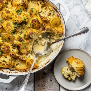 Cheesy Cauliflower Potato Casserole